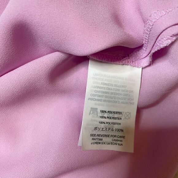 J Crew Shirt Womens Size 6 Purple Lilac Ruffle Flutter Sleeveless Top Vneck - Picture 6 of 7